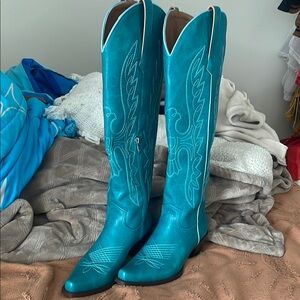 Turquoise Western Boots